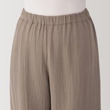 婦人　脇に縫い目のない　チーズクロスガーゼ長袖パジャマ　