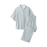 婦人　脇に縫い目のない　楊柳ガーゼ五分袖パジャマ
