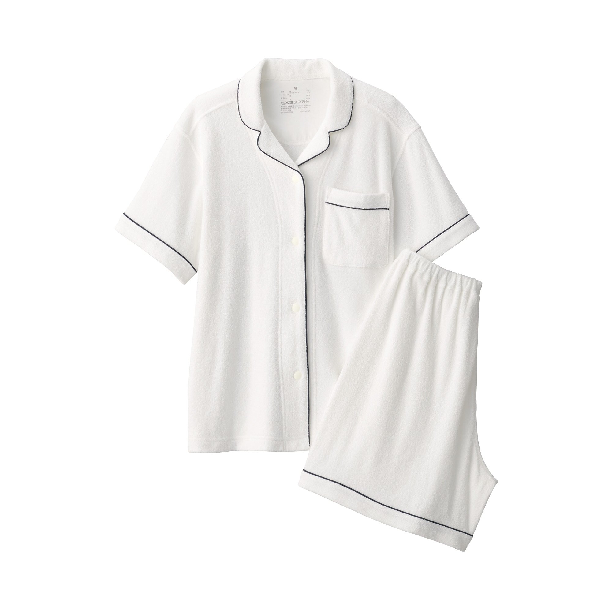 婦人　着るタオル　両面パイル半袖パジャマ