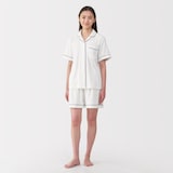 婦人　着るタオル　両面パイル半袖パジャマ