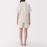 婦人　着るタオル　両面パイル半袖パジャマ