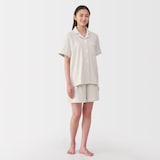 婦人　着るタオル　両面パイル半袖パジャマ