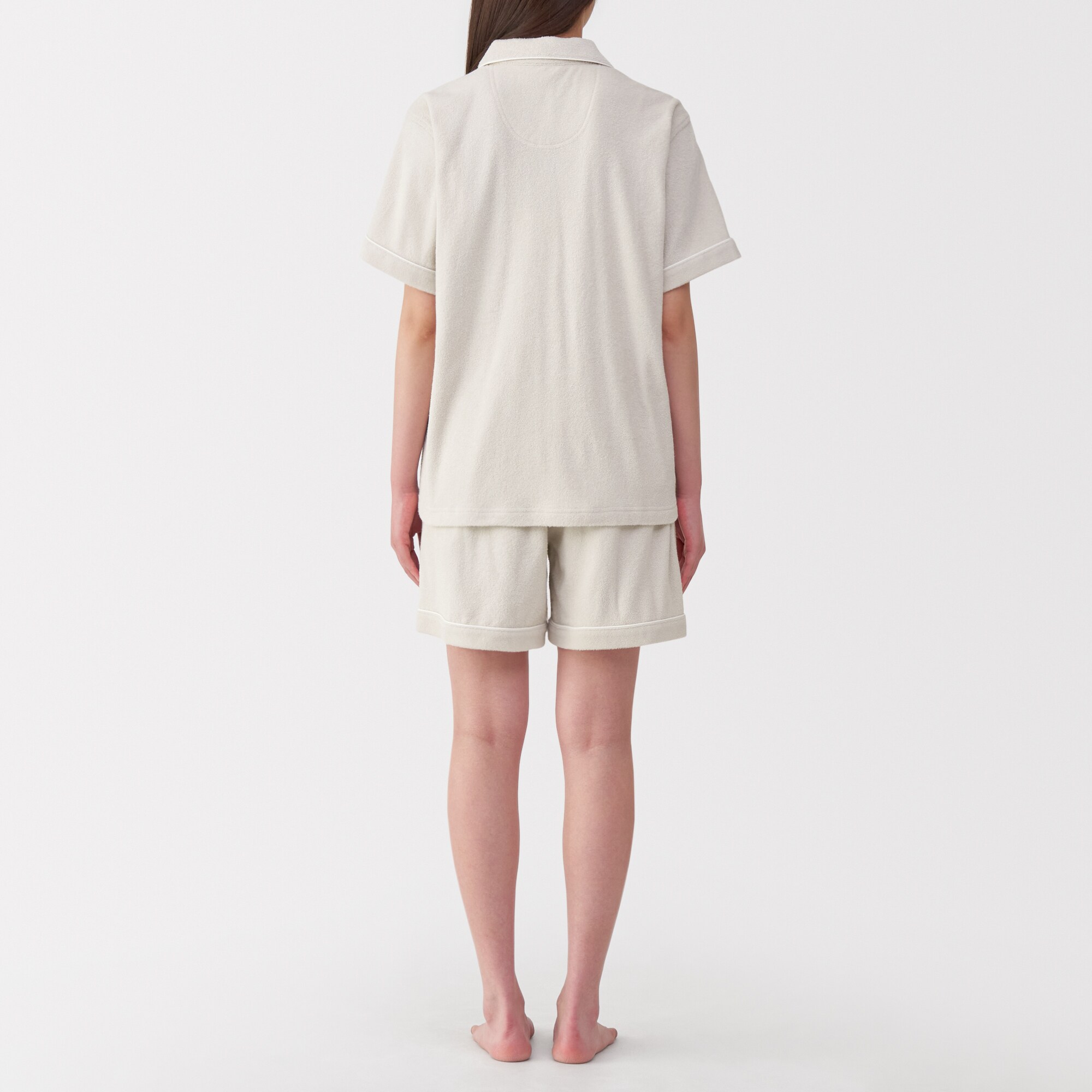 婦人　着るタオル　両面パイル半袖パジャマ