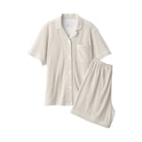 婦人　着るタオル　両面パイル半袖パジャマ
