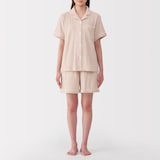 婦人　着るタオル　両面パイル半袖パジャマ