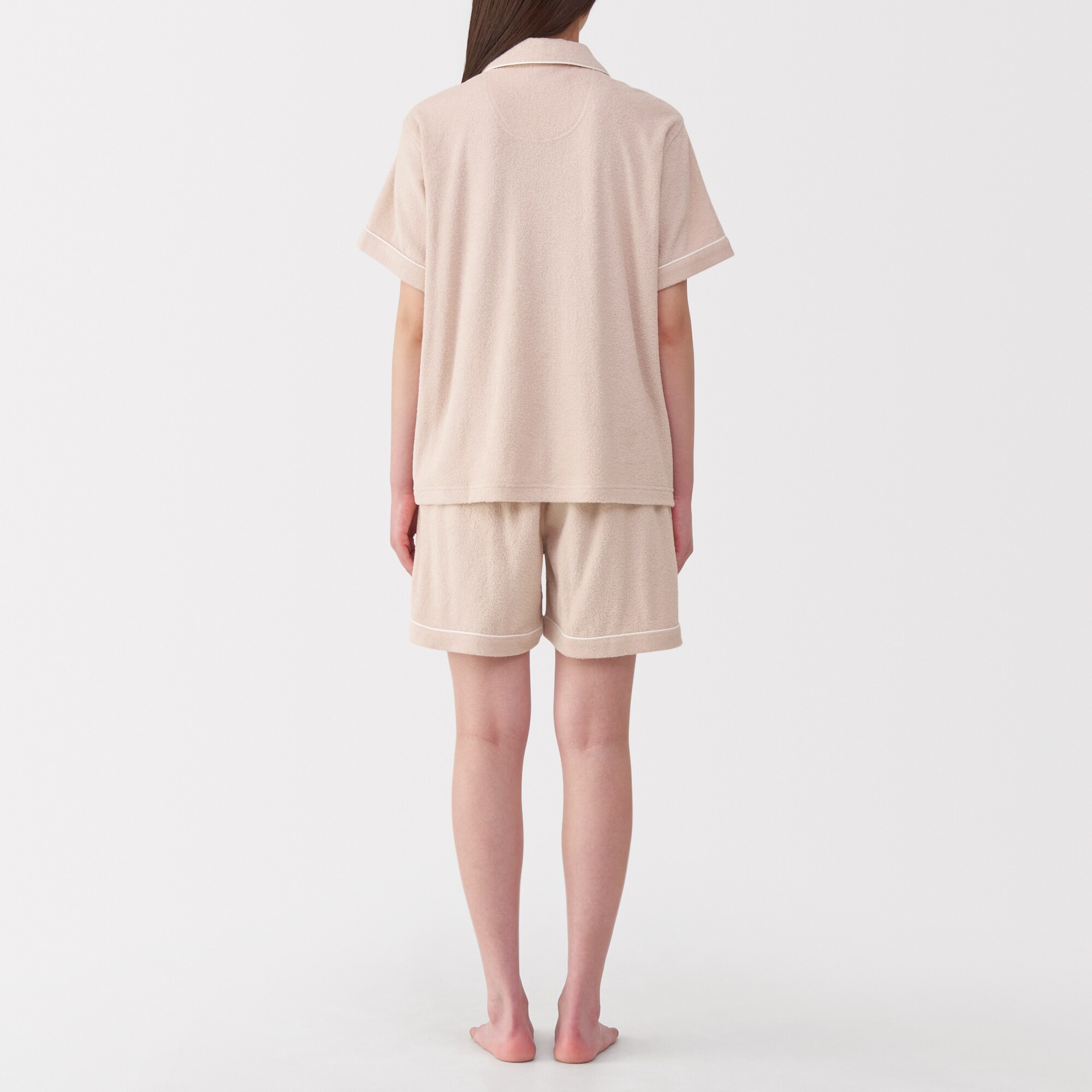 婦人　着るタオル　両面パイル半袖パジャマ