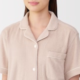 婦人　着るタオル　両面パイル半袖パジャマ