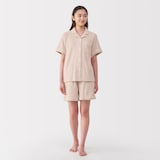 婦人　着るタオル　両面パイル半袖パジャマ