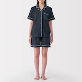 婦人　着るタオル　両面パイル半袖パジャマ