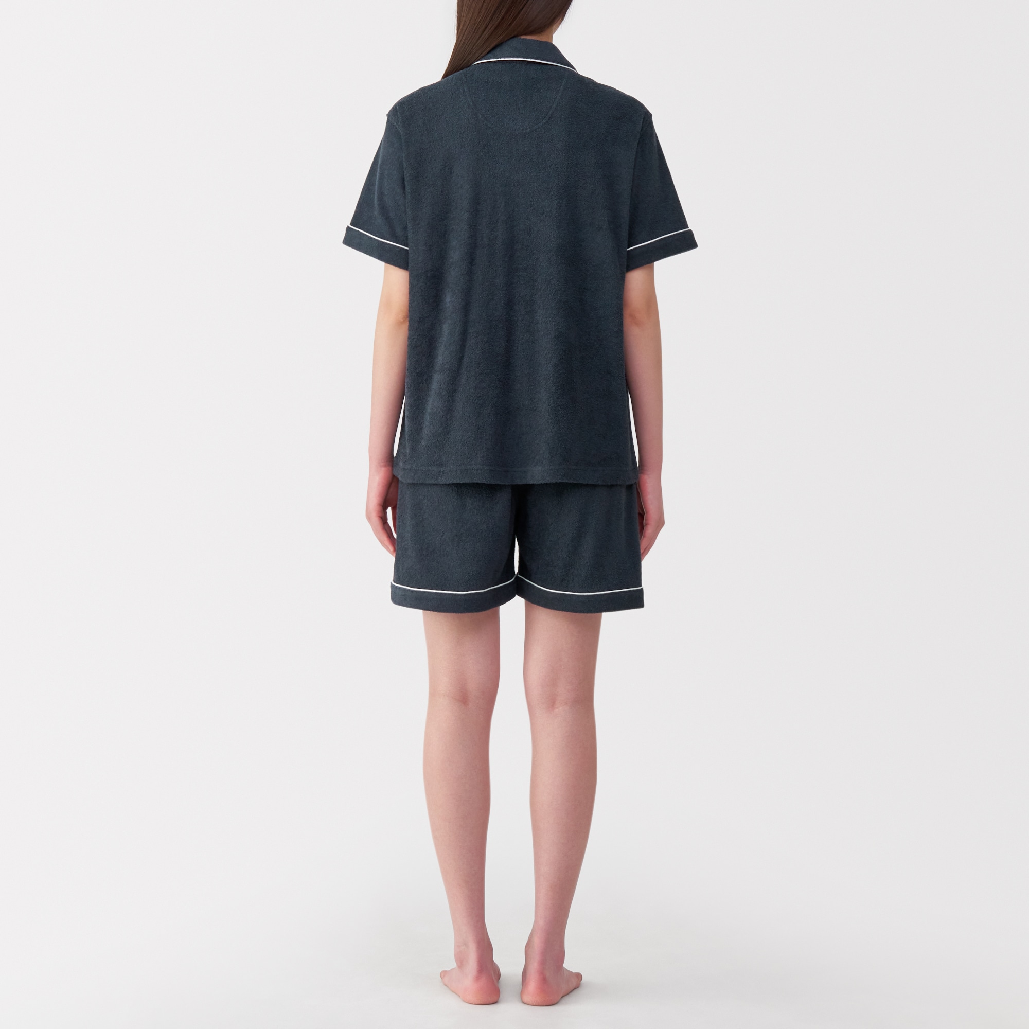 婦人　着るタオル　両面パイル半袖パジャマ