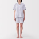 婦人　着るタオル　両面パイル半袖パジャマ