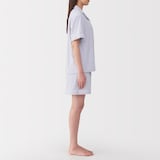 婦人　着るタオル　両面パイル半袖パジャマ