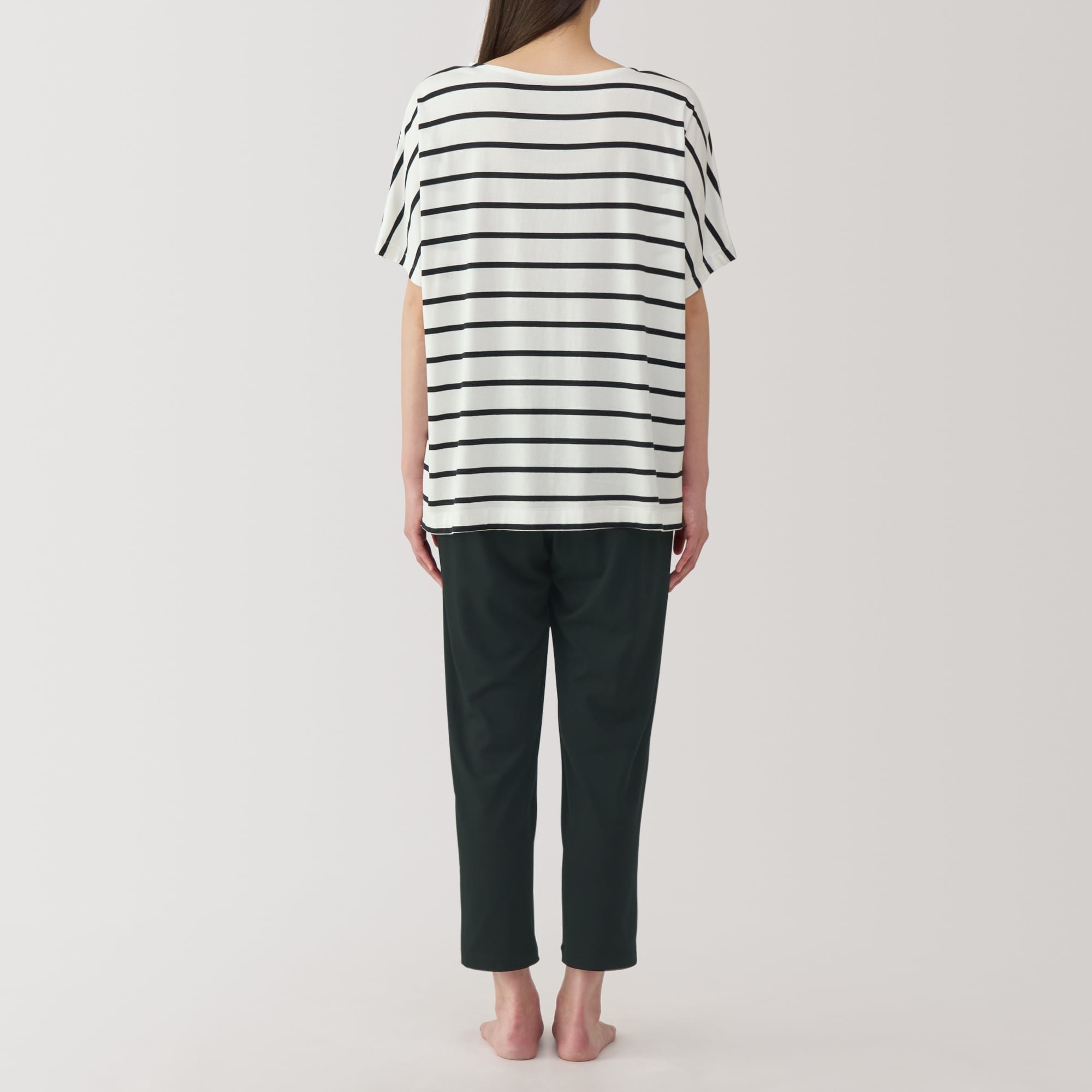 婦人　なめらか　涼感　半袖ルームウェアセット