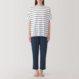 婦人　なめらか　涼感　半袖ルームウェアセット