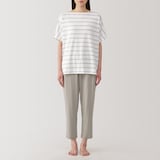 婦人　なめらか　涼感　半袖ルームウェアセット