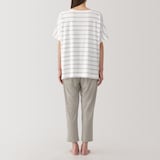 婦人　なめらか　涼感　半袖ルームウェアセット