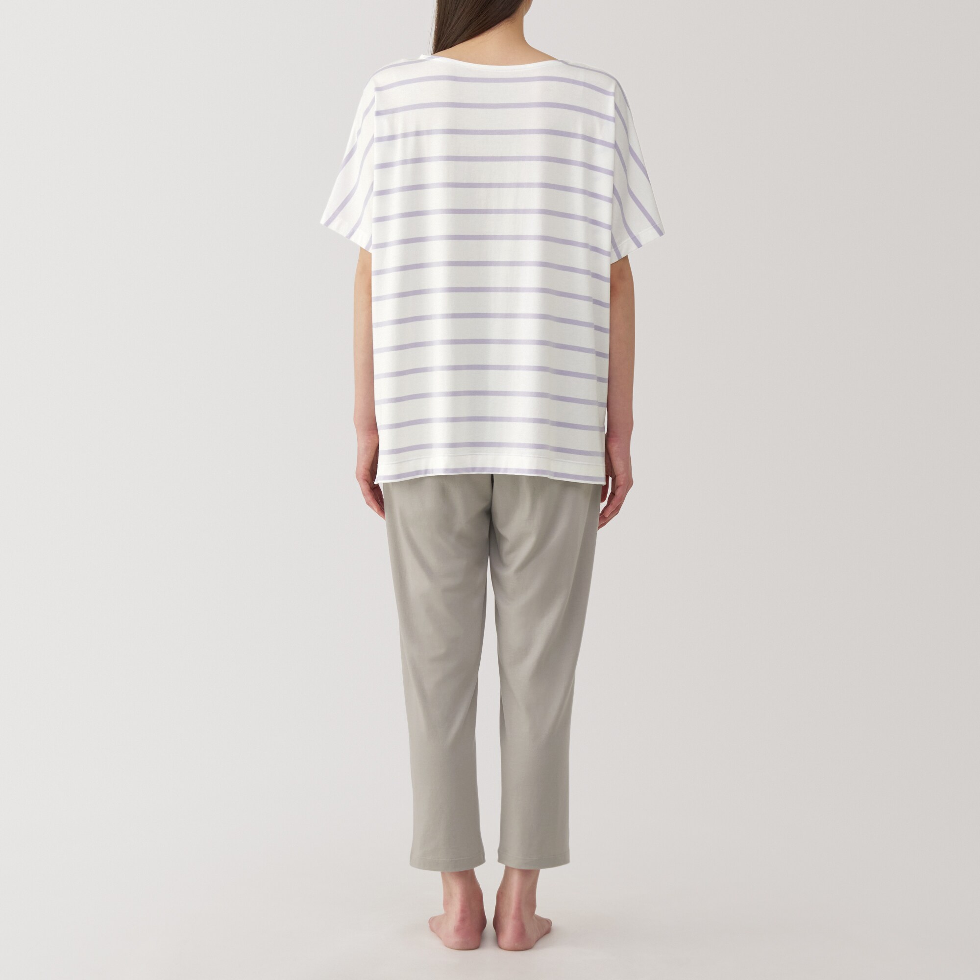 婦人　なめらか　涼感　半袖ルームウェアセット