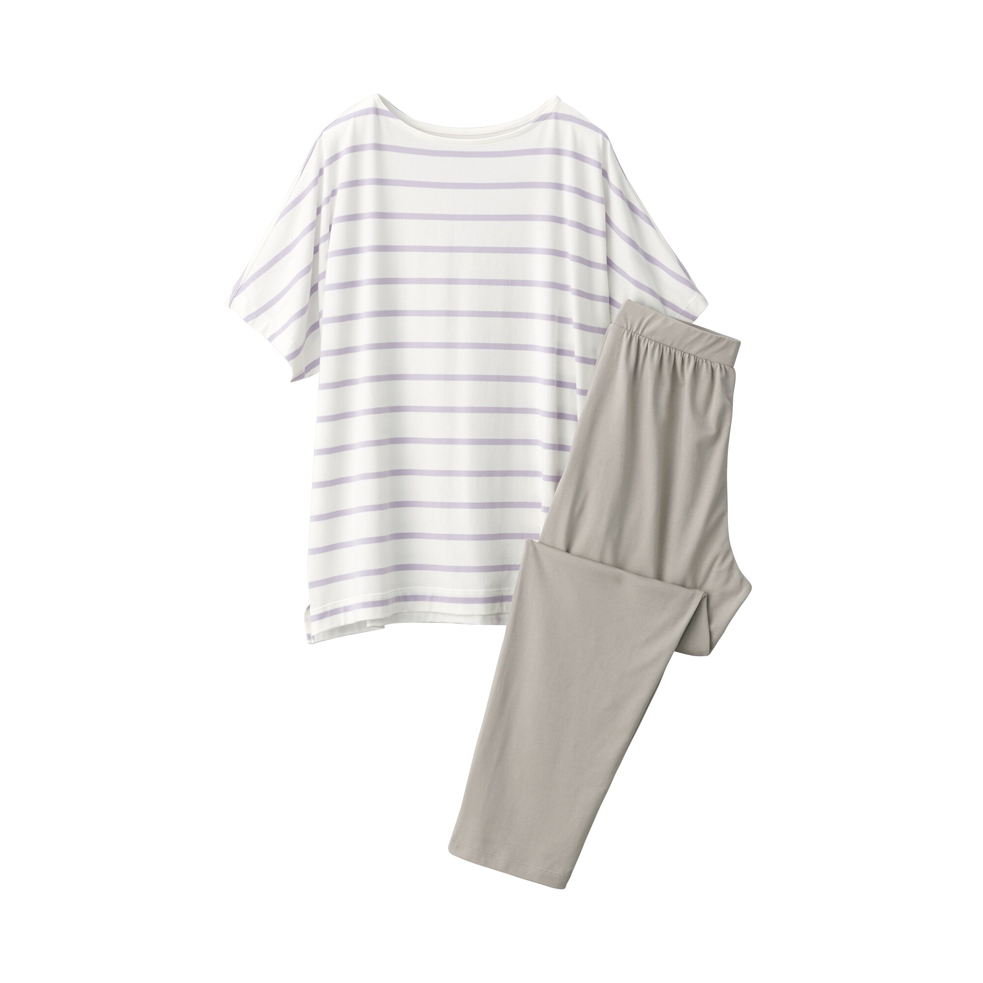 婦人　なめらか　涼感　半袖ルームウェアセット