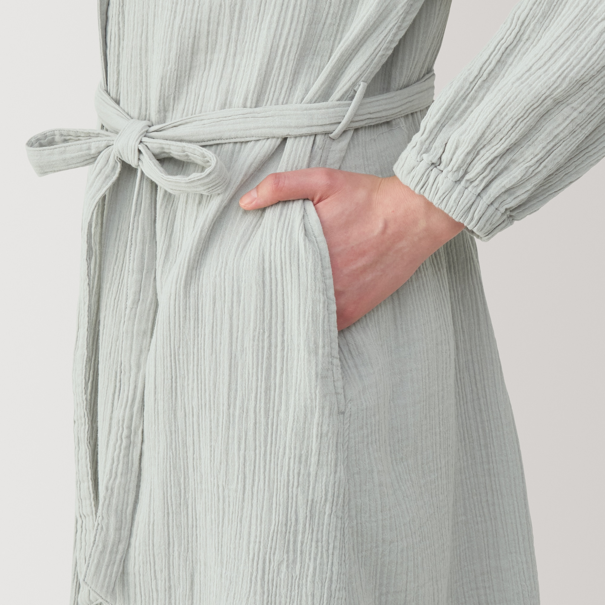 婦人　楊柳ガーゼ　ロングカーディガン