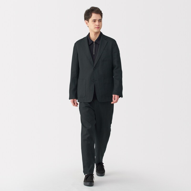 紳士　リネン洗いざらしジャケット