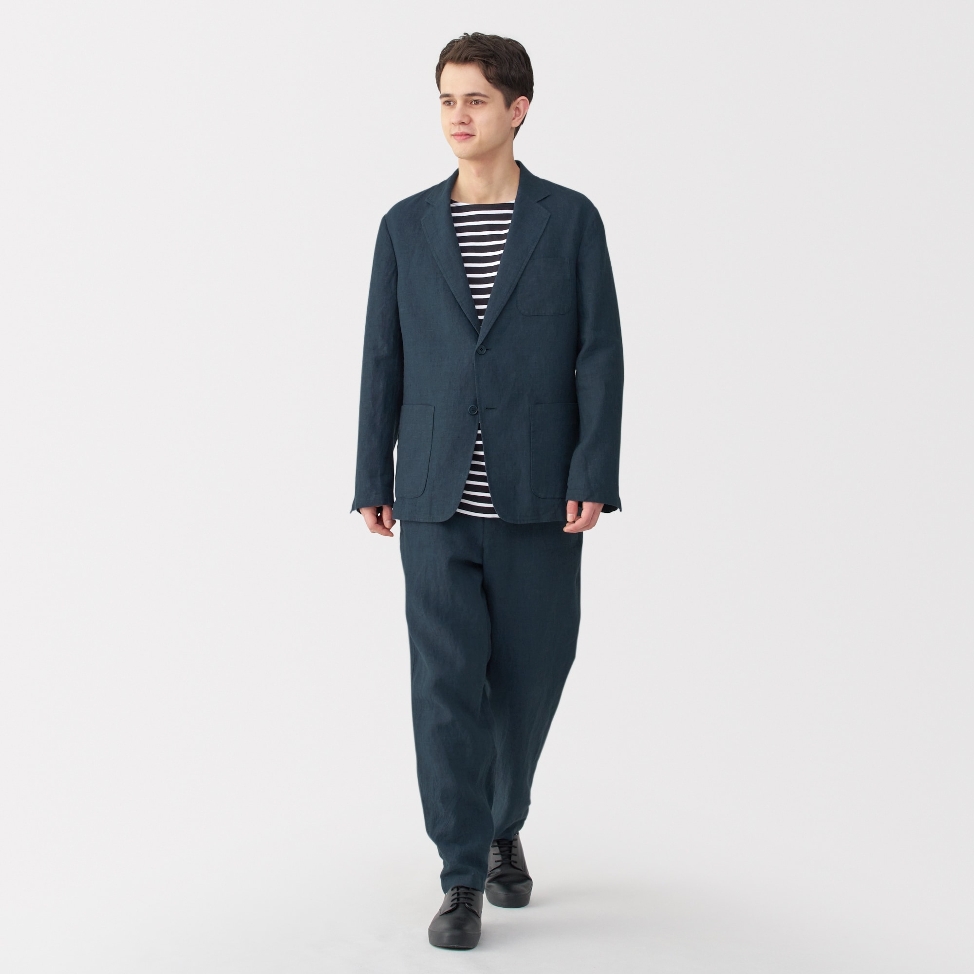 紳士　リネン洗いざらしジャケット