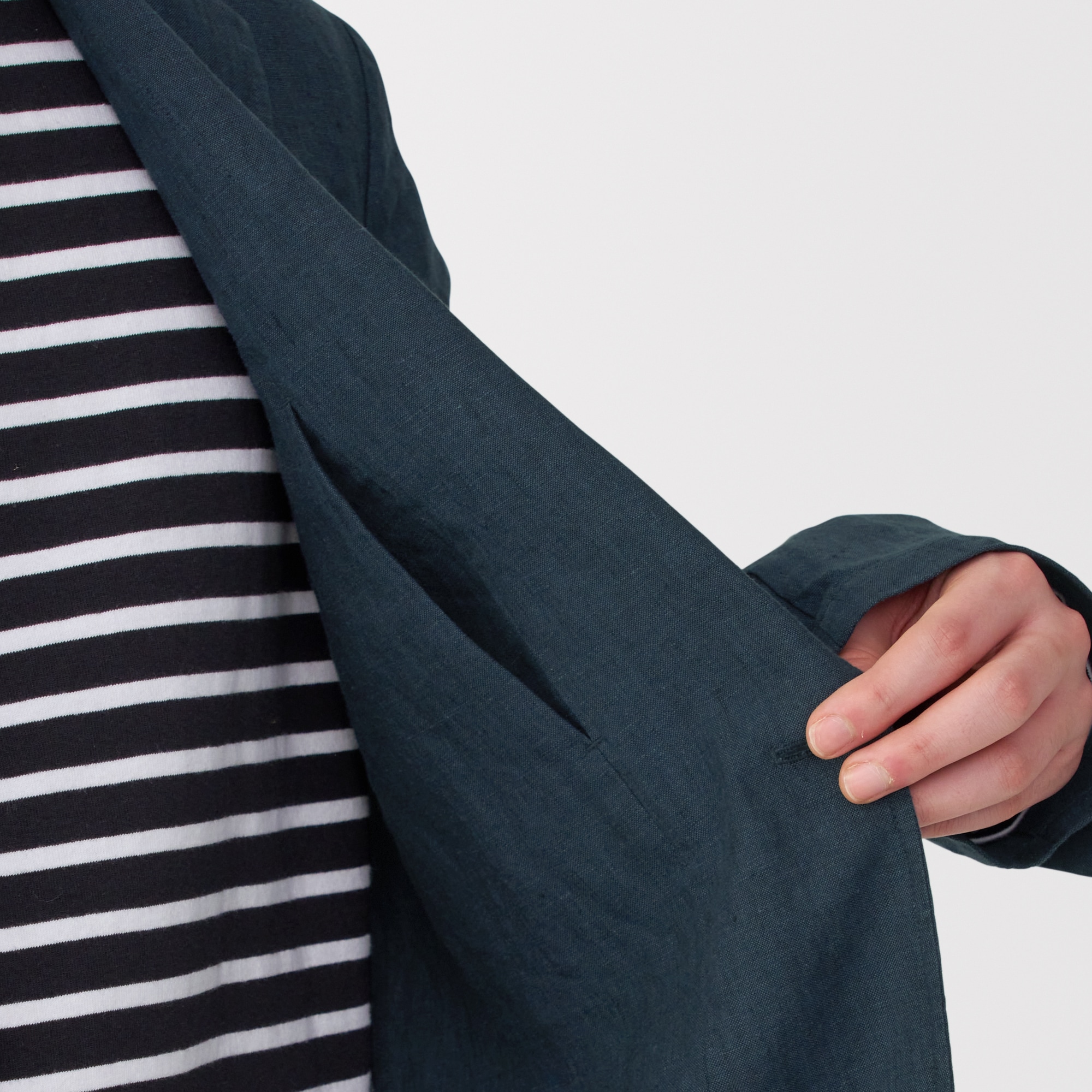 紳士　リネン洗いざらしジャケット