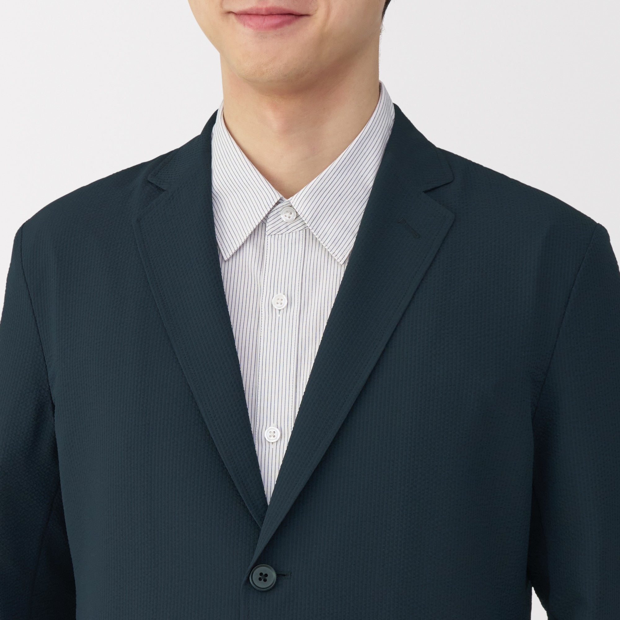 無印良品　風を通すストレッチサッカージャケット 紳士 風を通す ストレッチサッカージャケット | 無印良品