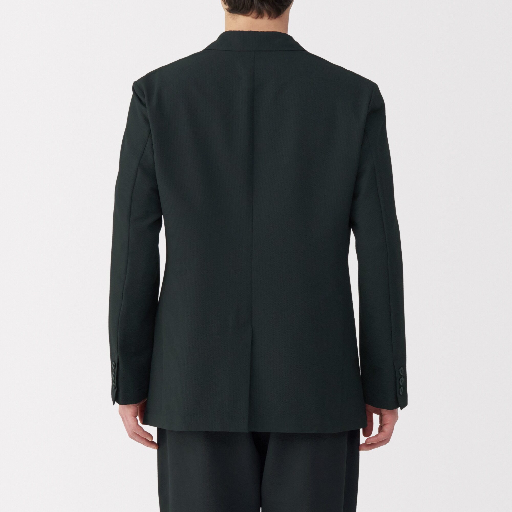 紳士　風を通す　ストレッチサッカージャケット