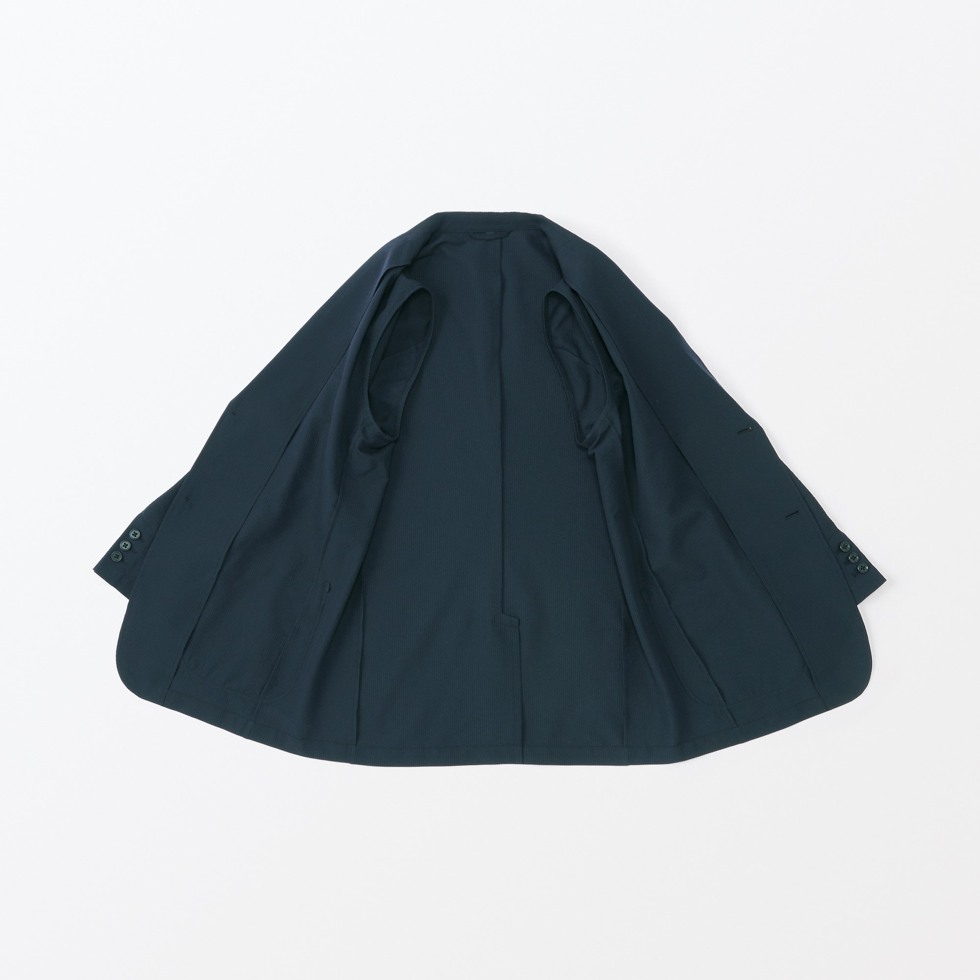 紳士　風を通す　ストレッチサッカージャケット