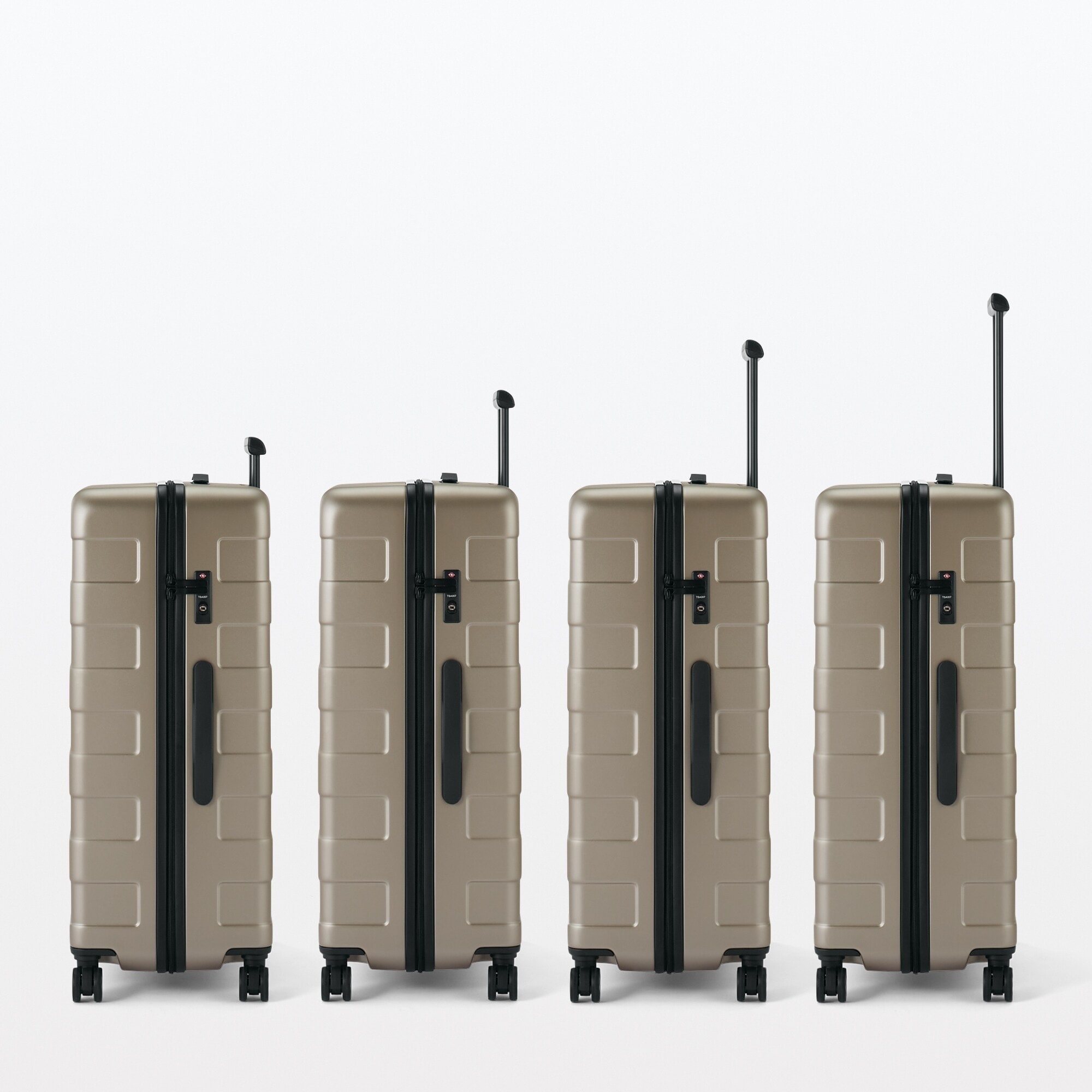 (未使用品)無印良品 MUJI ハードキャリーケース ベージュ 105L バーを自由に調節できる ハードキャリーケース（105L） | 無印良品