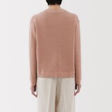 婦人　洗えるワッフル編みクルーネックセーター