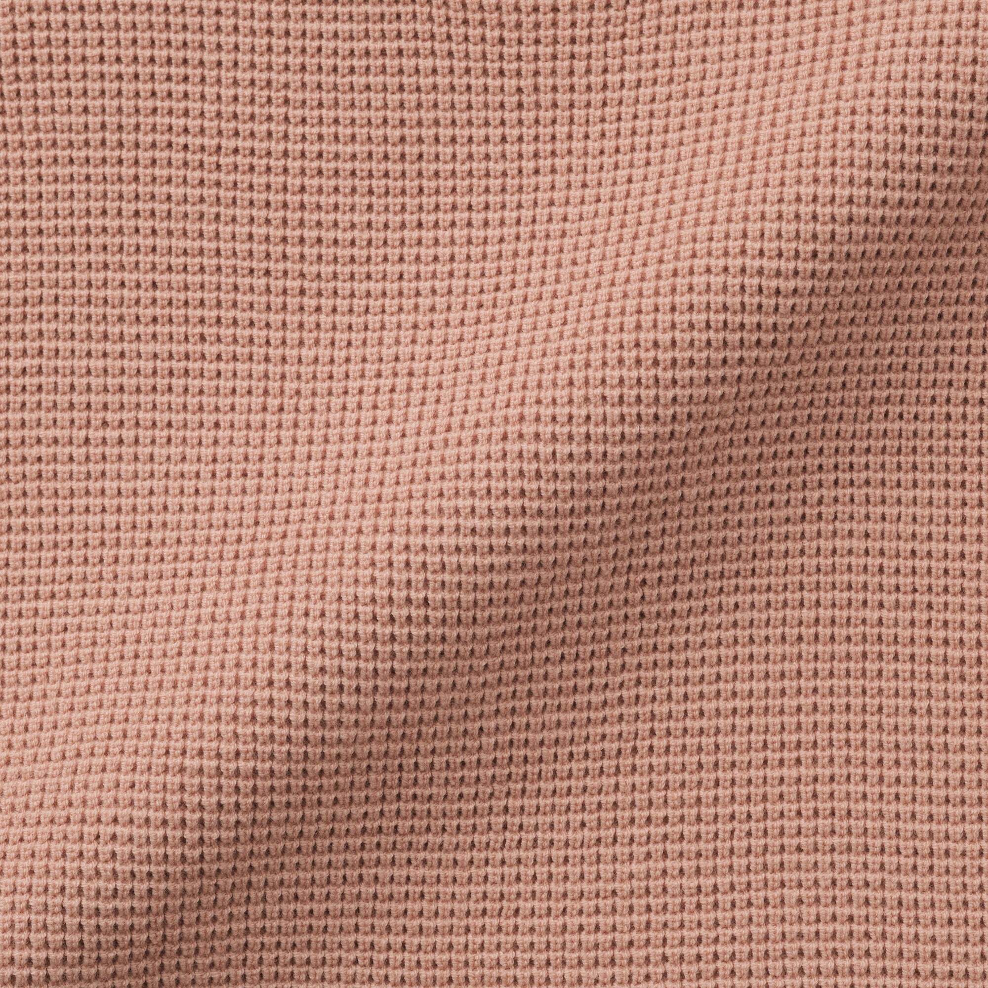 婦人　洗えるワッフル編みクルーネックセーター