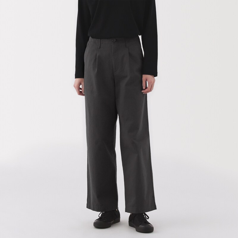 婦人 ムラ糸 チノタックワイドパンツ | 無印良品