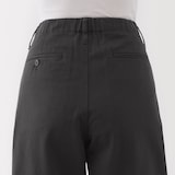 婦人　ムラ糸　チノタックワイドパンツ　股下長め