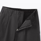 婦人　ムラ糸　チノタックワイドパンツ　股下長め