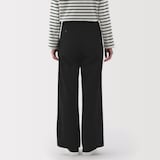 婦人　ムラ糸　チノタックワイドパンツ　股下長め