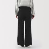 婦人　ムラ糸　チノタックワイドパンツ　股下長め