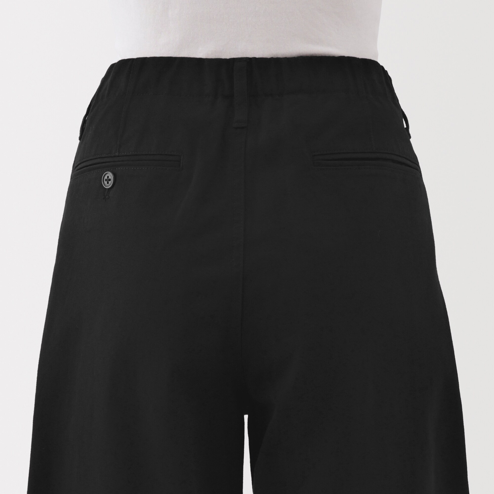 婦人 ムラ糸 チノタックワイドパンツ 股下長め | 無印良品