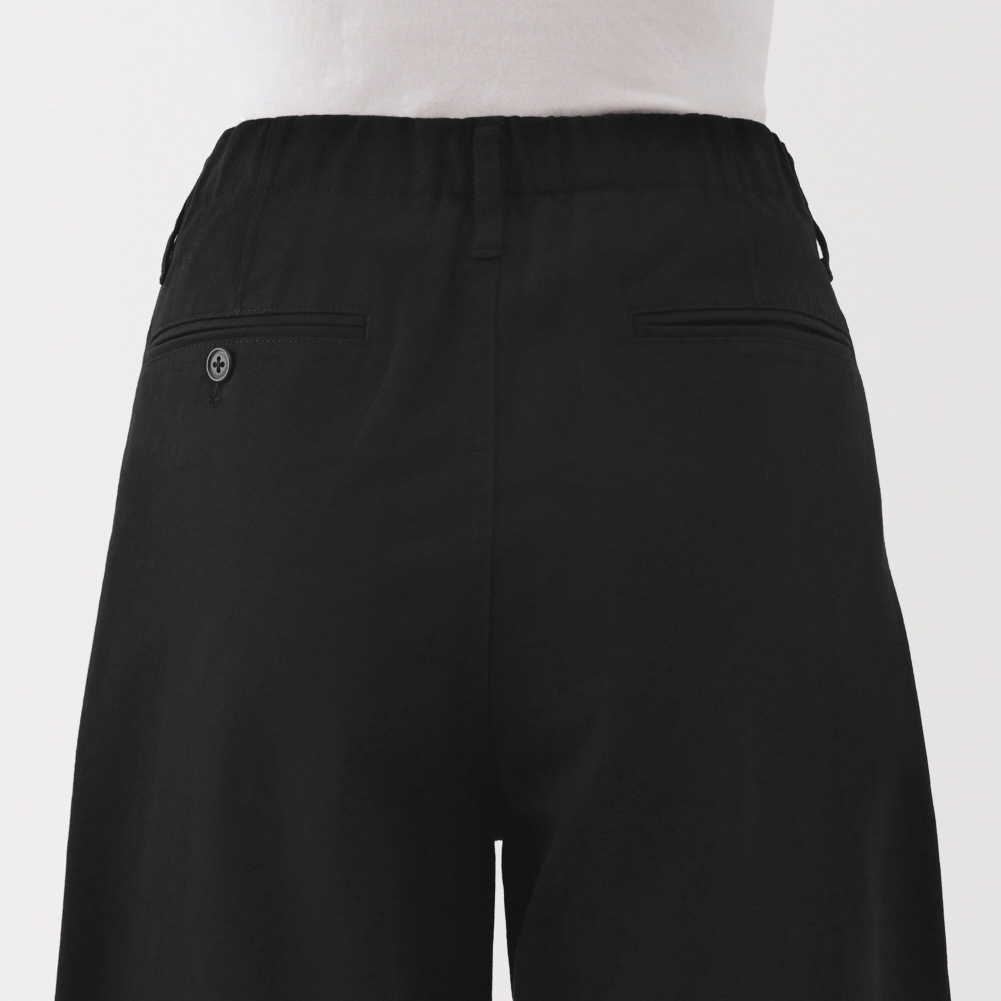 婦人 ムラ糸 チノタックワイドパンツ 股下長め | 無印良品