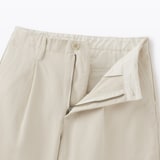 婦人　ムラ糸　チノタックワイドパンツ　股下長め