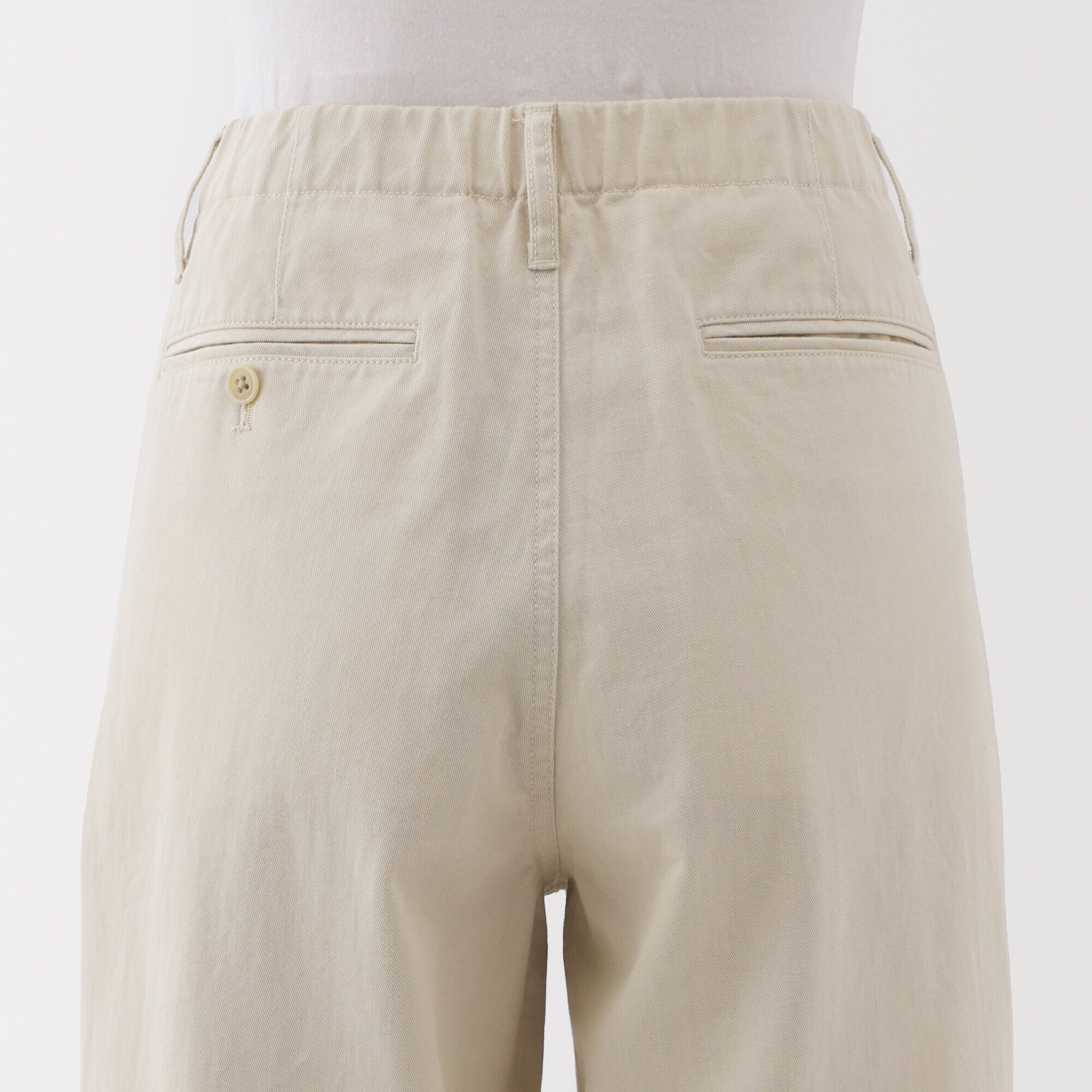 婦人　ムラ糸　チノタックワイドパンツ　股下長め