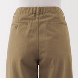 婦人　ムラ糸　チノタックワイドパンツ　股下長め