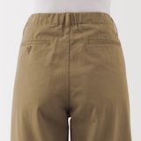 婦人　ムラ糸　チノタックワイドパンツ　股下長め