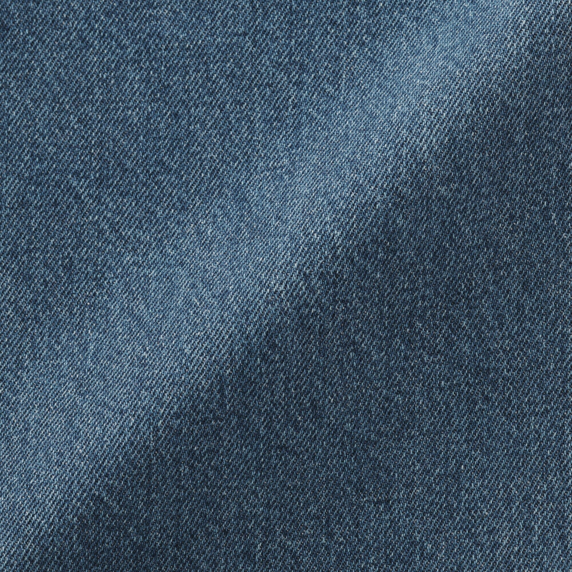 婦人　木の実から作ったカポック混　デニムワイドテーパードパンツ