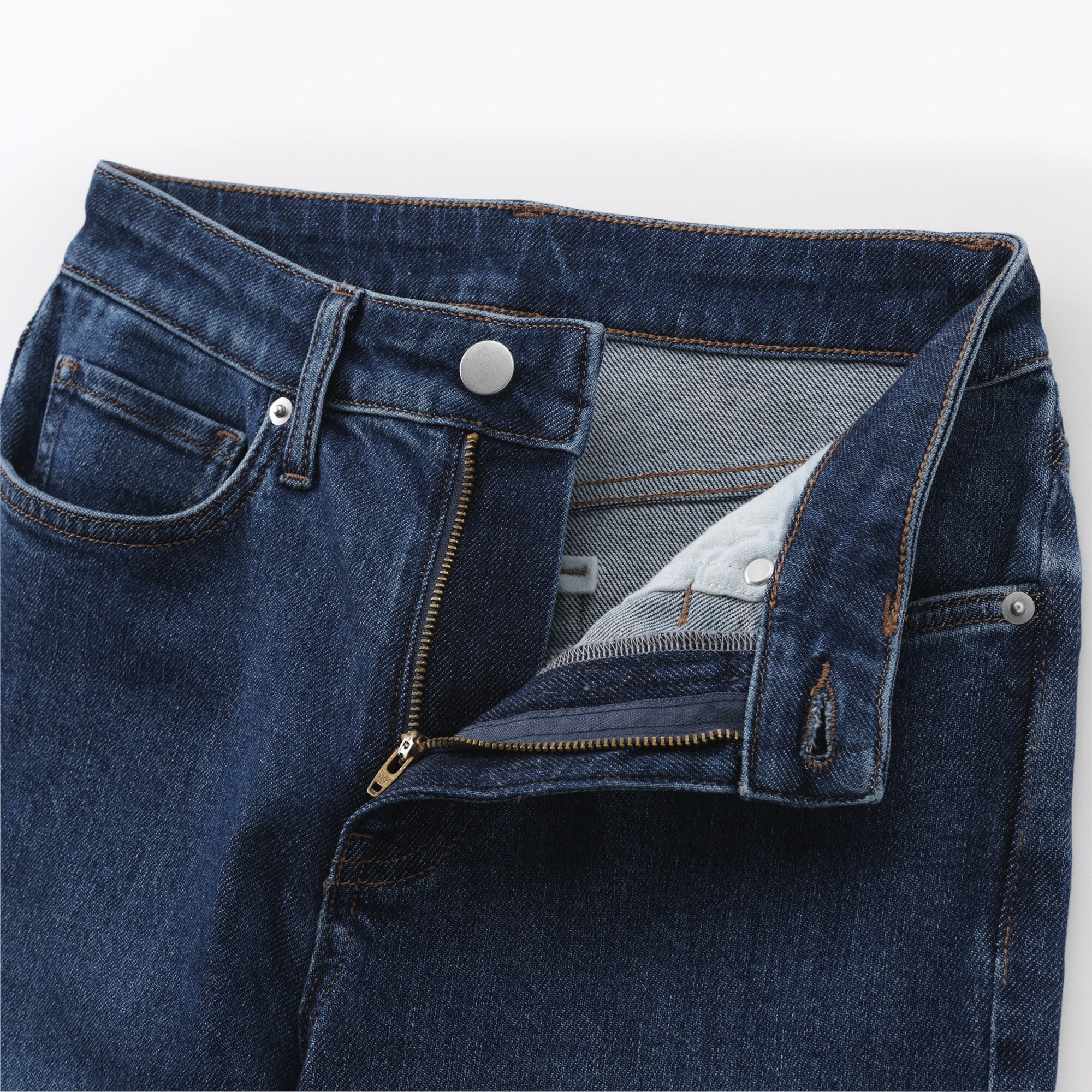 婦人　ストレッチデニムスリムストレートパンツ