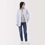 婦人　ストレッチデニムスリムストレートパンツ