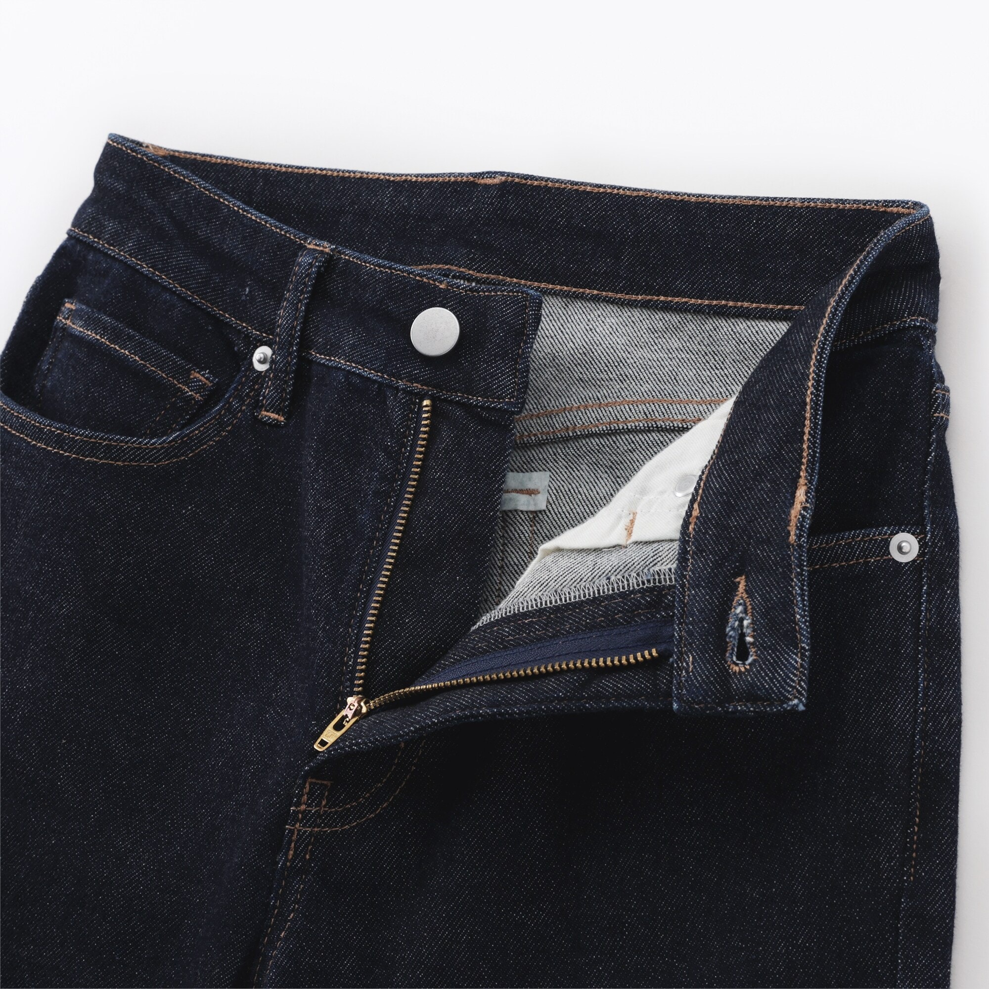 婦人　ストレッチデニムスリムストレートパンツ