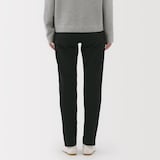 婦人　ストレッチデニムスリムストレートパンツ　黒