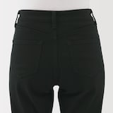 婦人　ストレッチデニムスリムストレートパンツ　黒