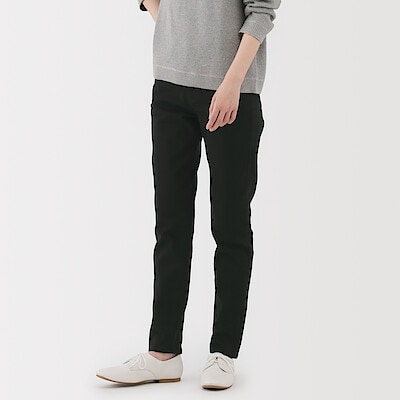 婦人　ストレッチデニムスリムストレートパンツ